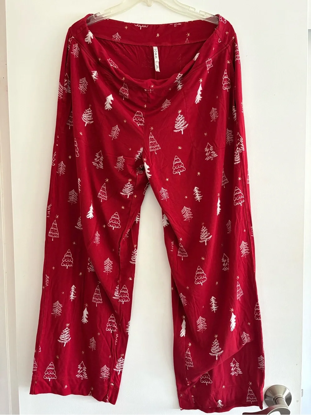 Red Holiday Large Soma Cool Nights Pajama Set - Picture 3 of 5